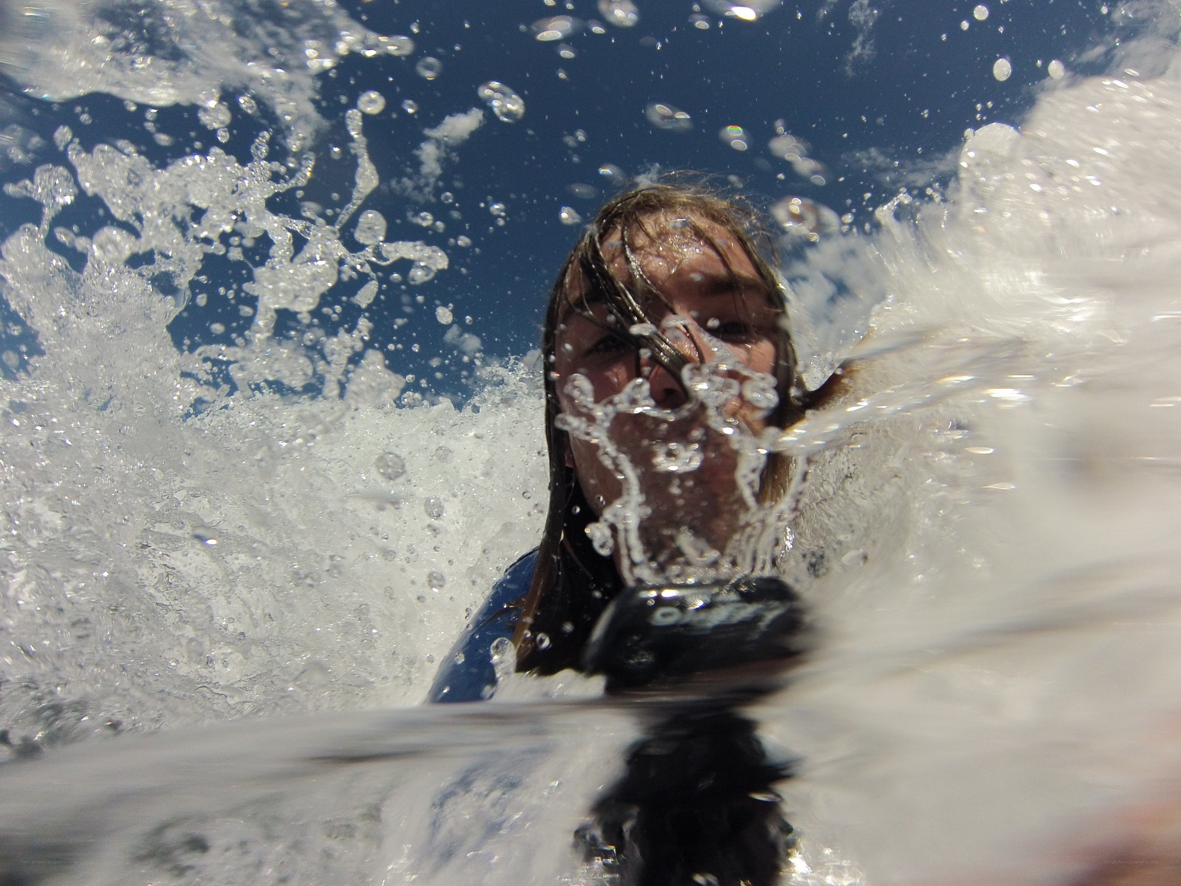 person in splashing water