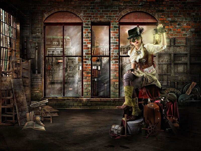 Person in Steampunk Attire