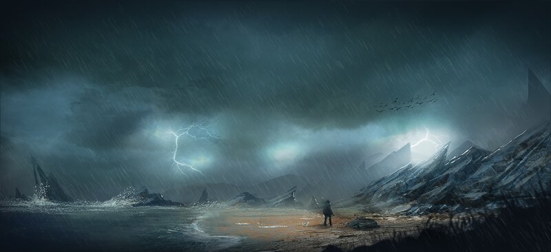 Person in Storm