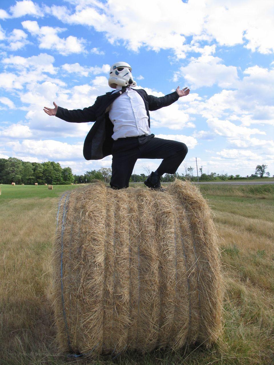 person in stormtrooper costume