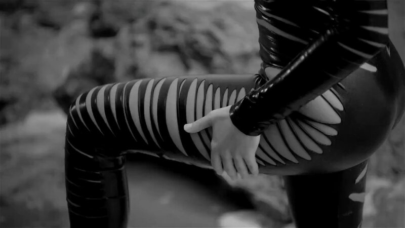 person in striped bodysuit