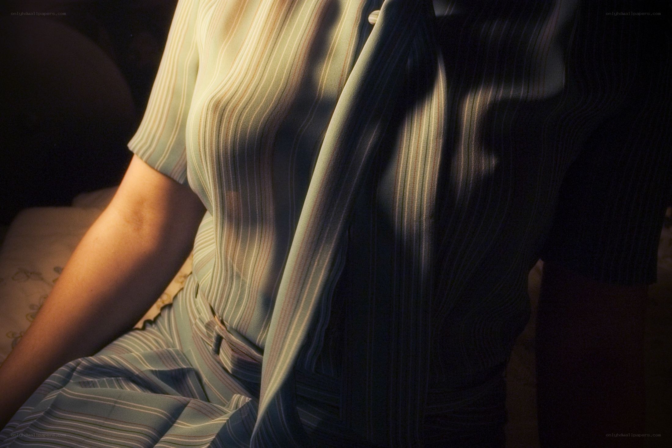 person in striped dress