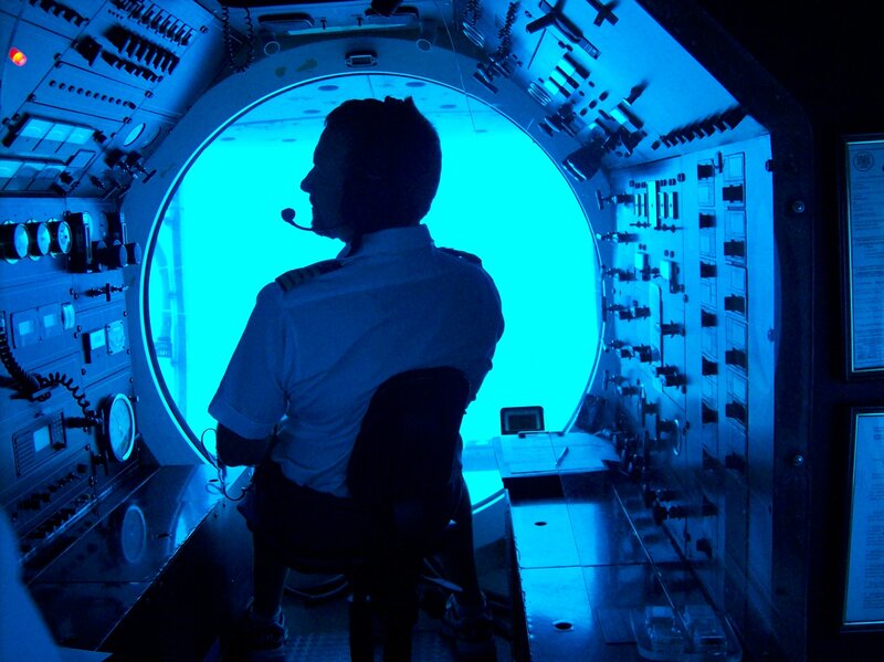 Person in Submarine Cockpit