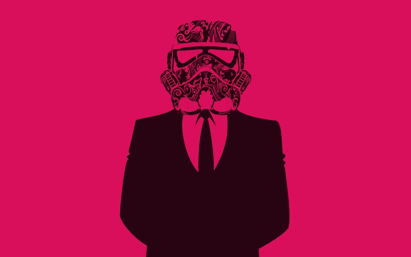 Person in Suit with Helmet — Magenta