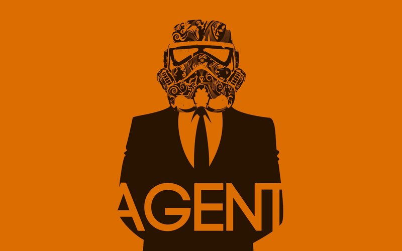 Person in Suit with Helmet — Orange