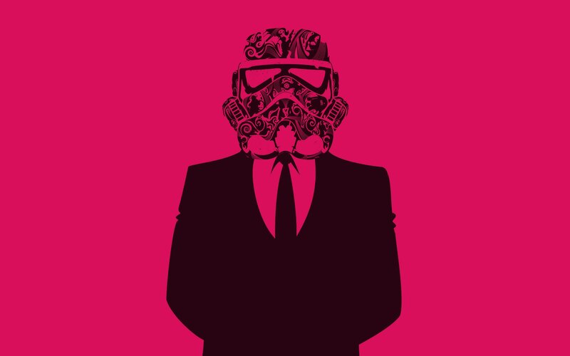 Person in Suit with Helmet