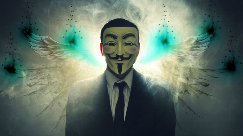Person in Suit with Mask — White