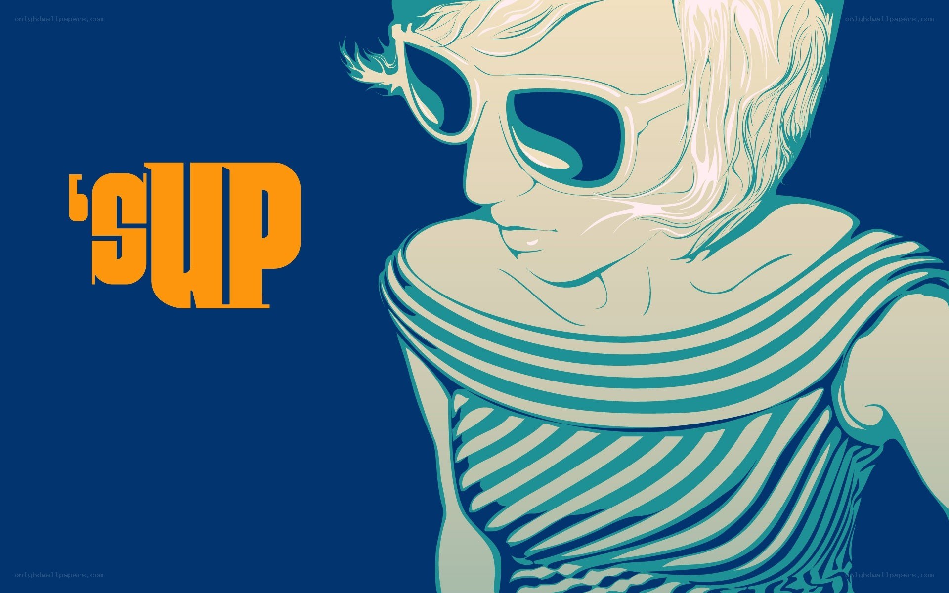 person in sunglasses illustration