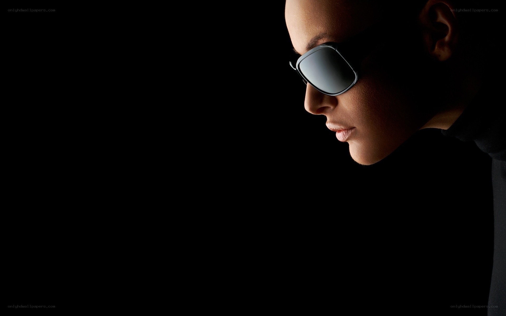 person in sunglasses profile