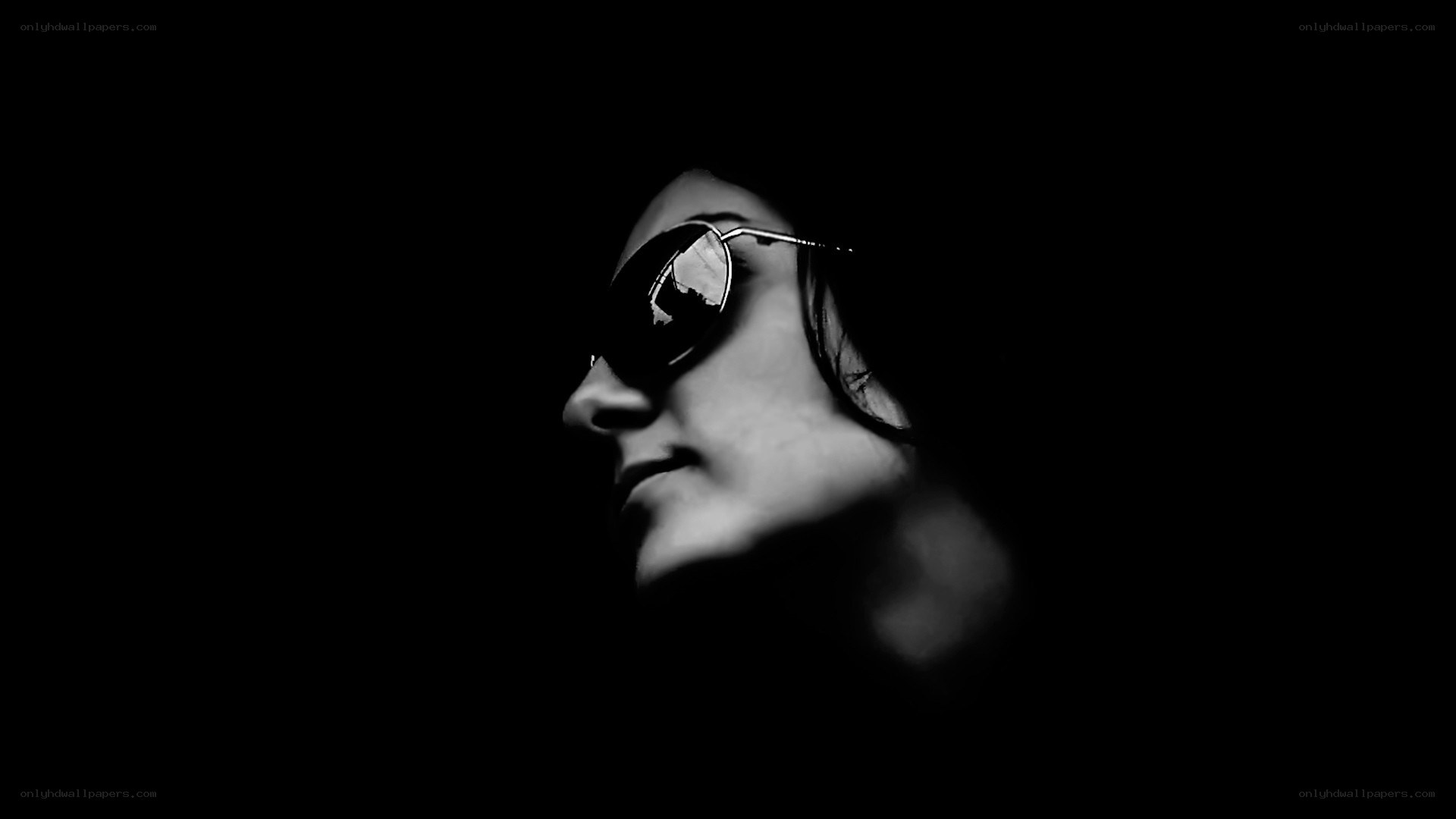 person in sunglasses profile