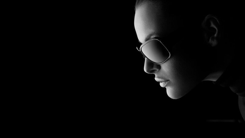person in sunglasses profile