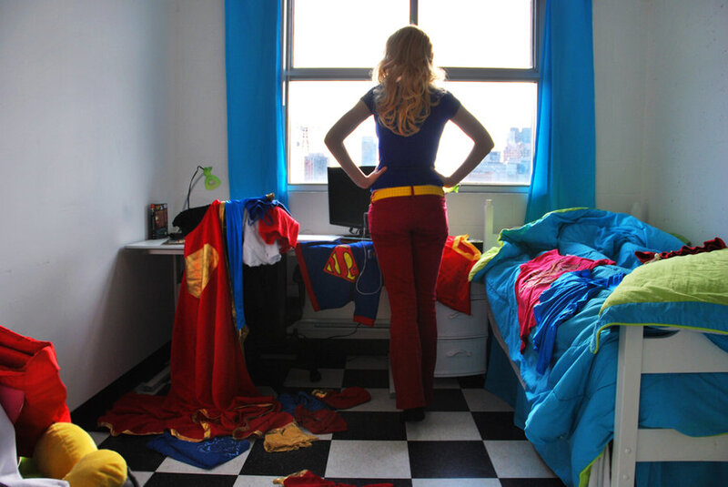 Person in Superhero Costume — Blue