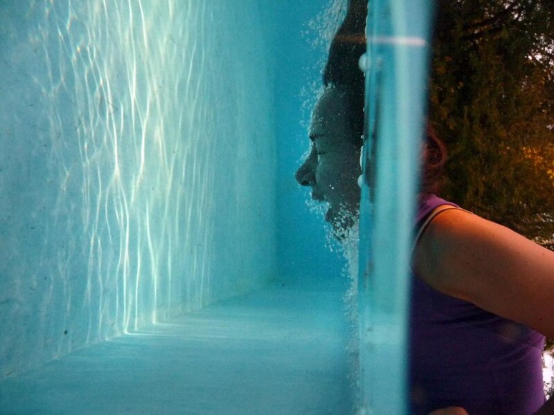 person in swimming pool
