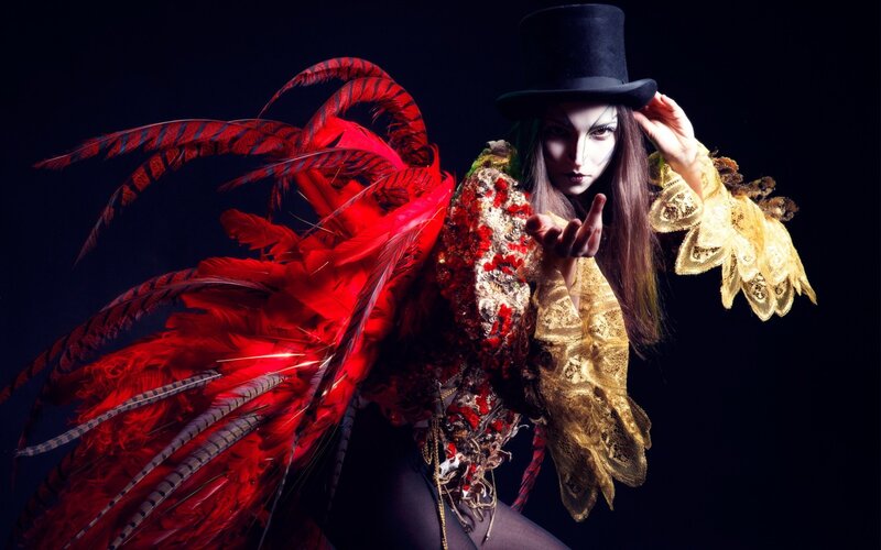 Person in Theatrical Costume — Black