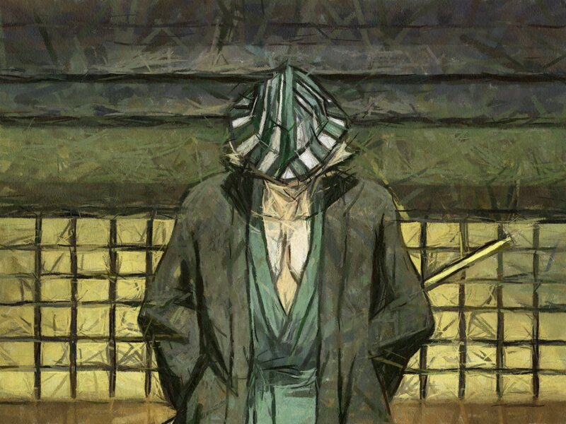Person in Traditional Clothing — Green