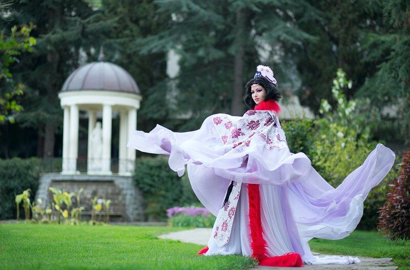 Person in Traditional Costume — White