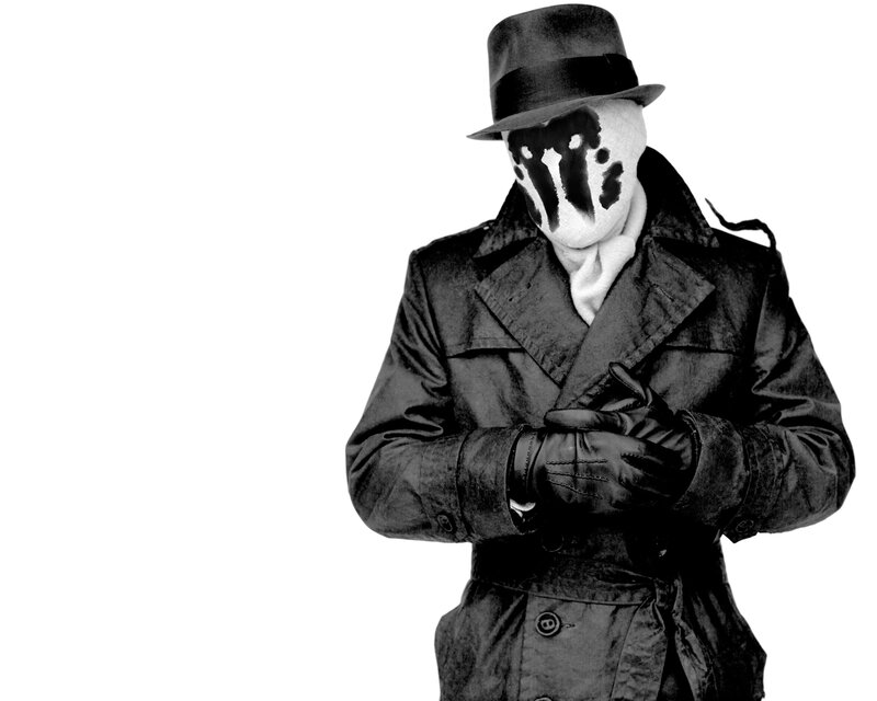 Person in Trench Coat — Black, Dramatic, Photograph, Mask, Hat