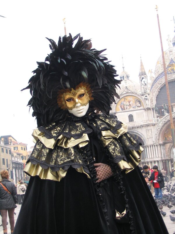 Person in Venetian Costume — Black, Festive