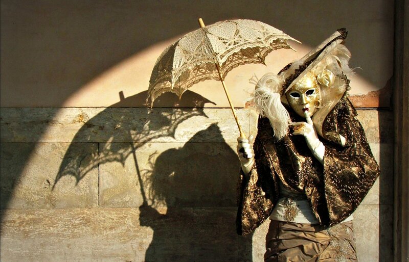Person in Venetian Mask — Gold