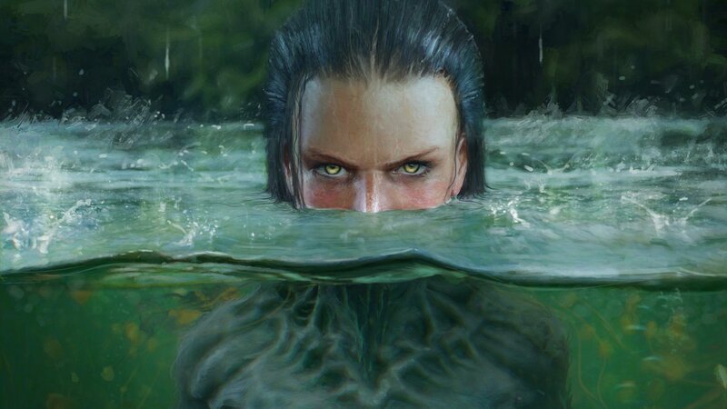 Person in Water — Green