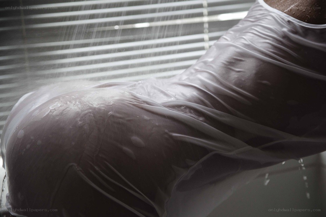 person in wet clothing