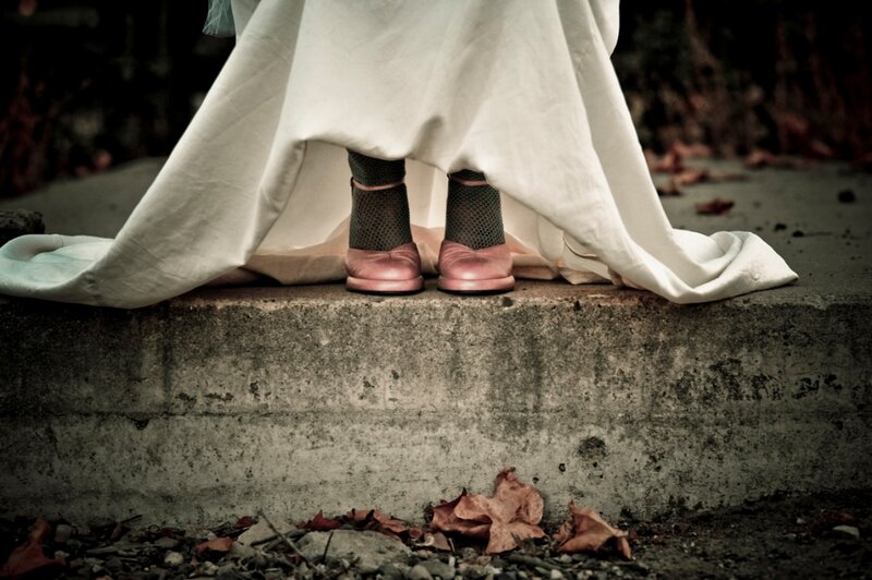 Person in White Dress — Dramatic, Autumn