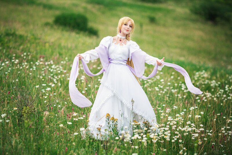 Person in White Dress — Serene, Afternoon, Photograph