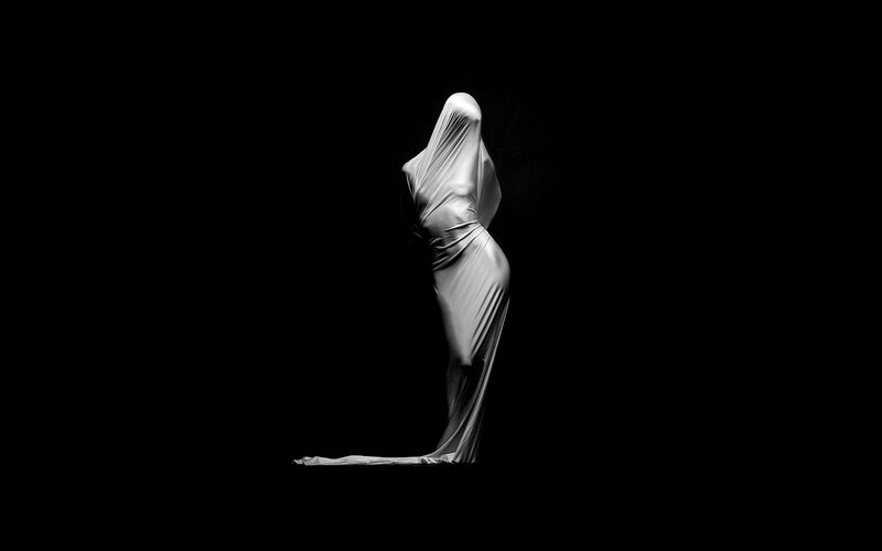 Person in White Fabric
