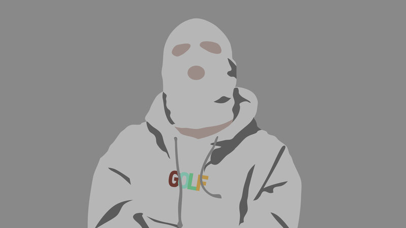 Person in White Hoodie — Gray