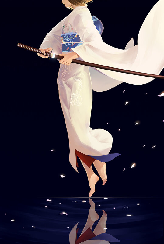 Person in White Kimono