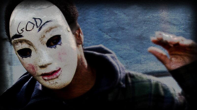 Person in White Mask — Dark