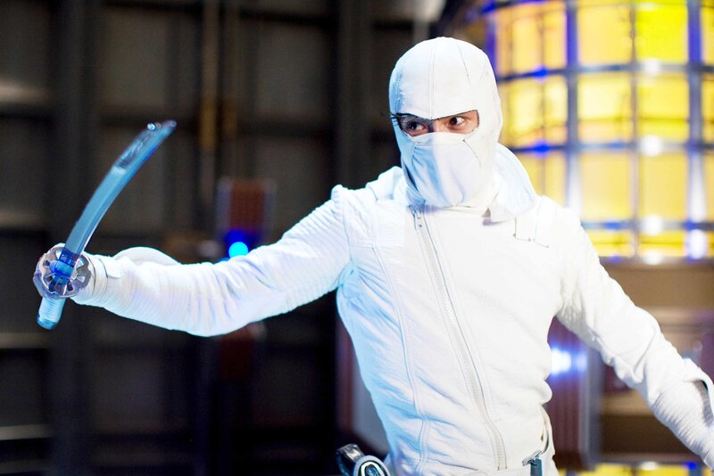 person in white ninja suit
