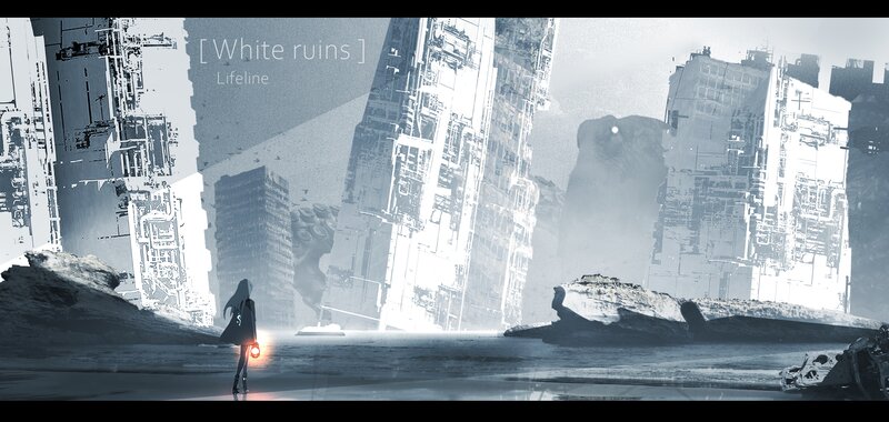 Person in White Ruins