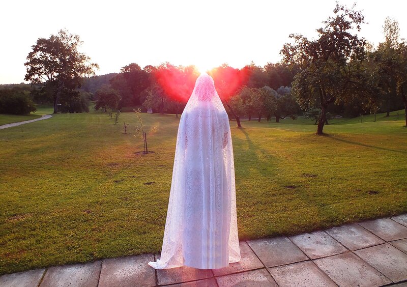 Person in White Veil — Green