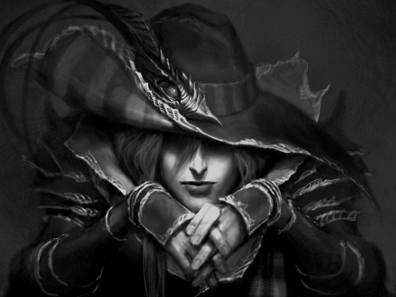 Person in Wide-brimmed Hat — Black