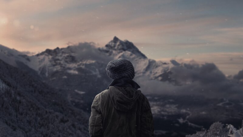 Person in Winter Coat — Gray, Serene
