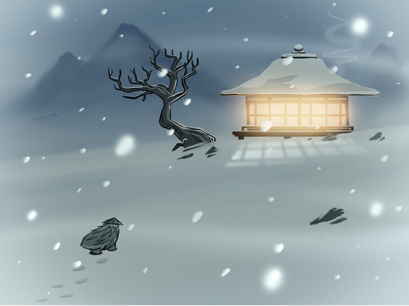 Person in Winter Coat — Gray