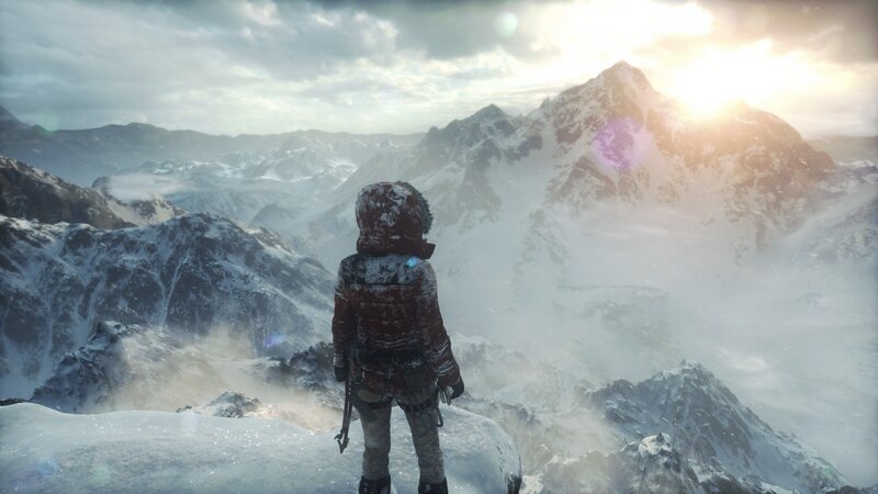 Person in Winter Gear — White, Dramatic, Sunset