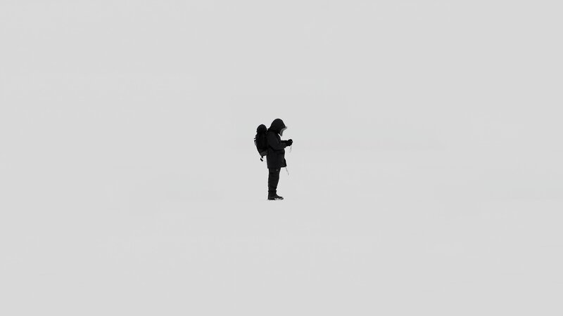 Person in Winter Gear — White