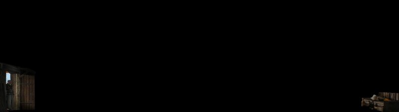 Person in Wooden Structure