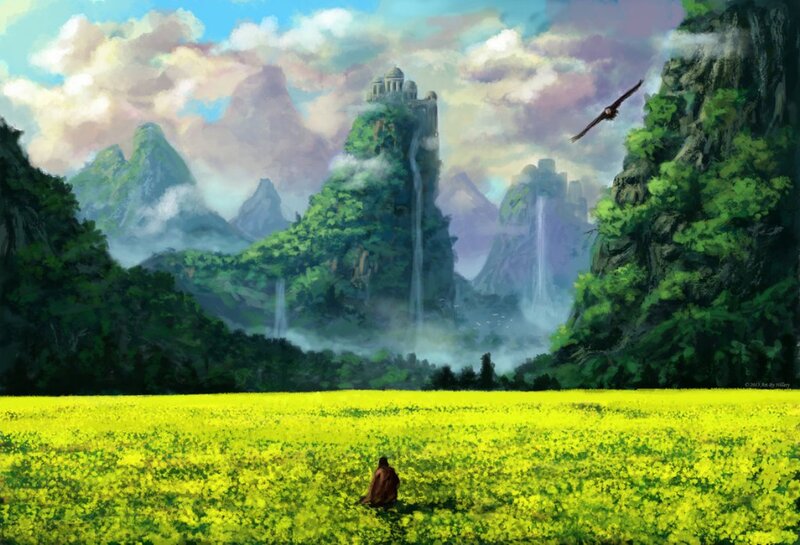 Person in Yellow Field