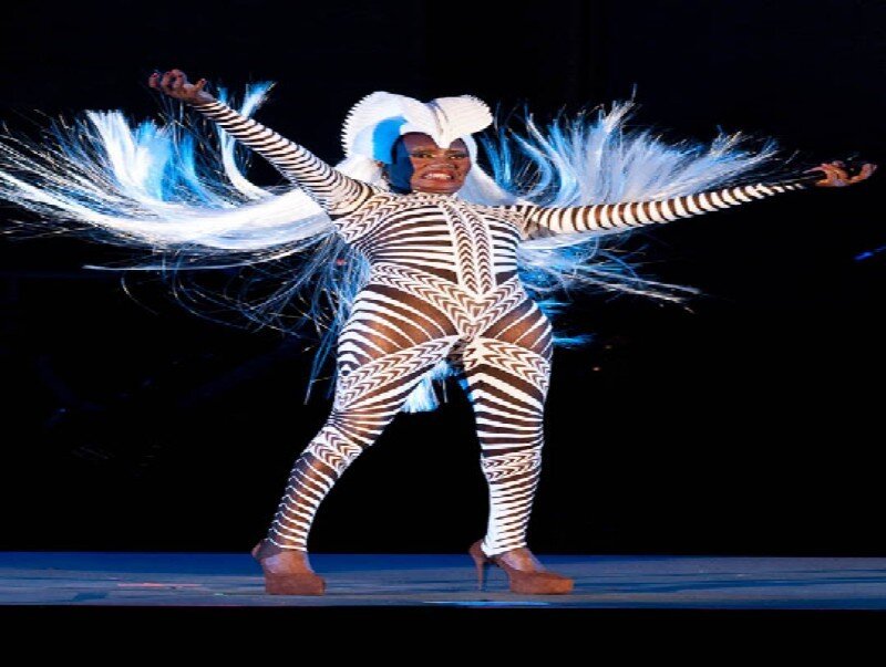 Person in Zebra Costume