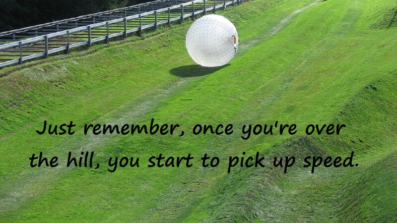 Person in Zorb Ball