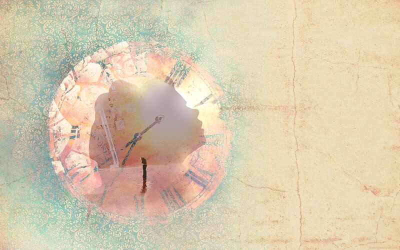 Person Inside Clock