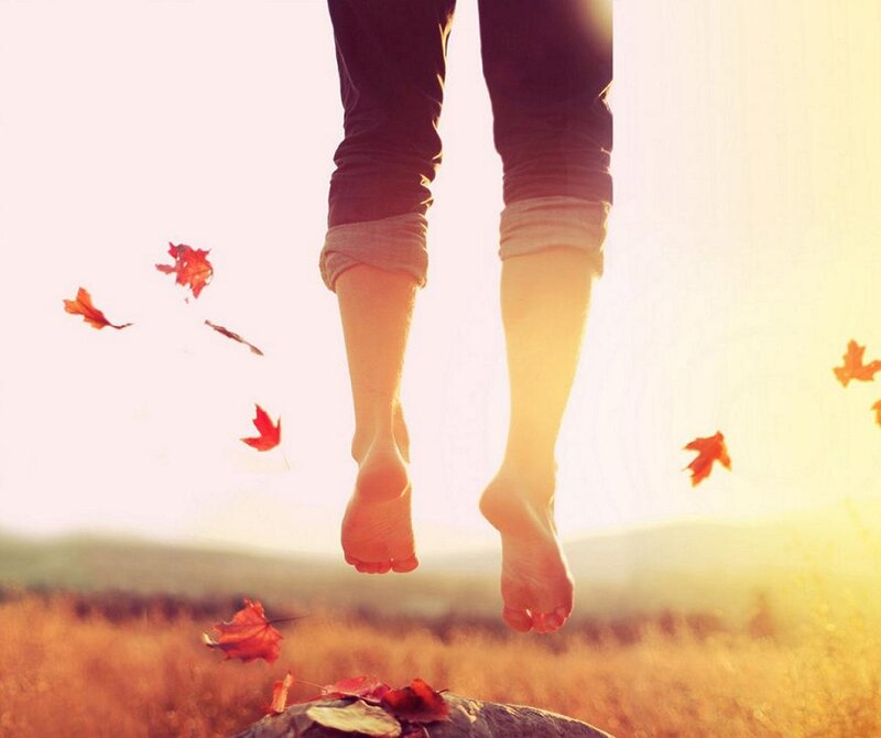 Person Jumping Barefoot