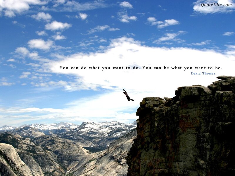 Person Jumping from Cliff — Blue, Dramatic, Afternoon, Photograph, Mountains, Sky, Clouds, White