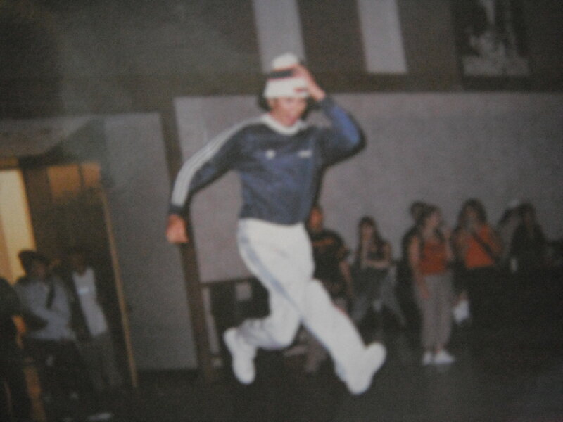 Person Jumping in Air — White