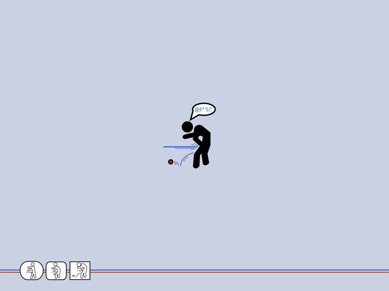 person kicking ball