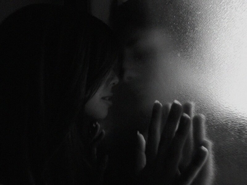 Person Kissing Glass