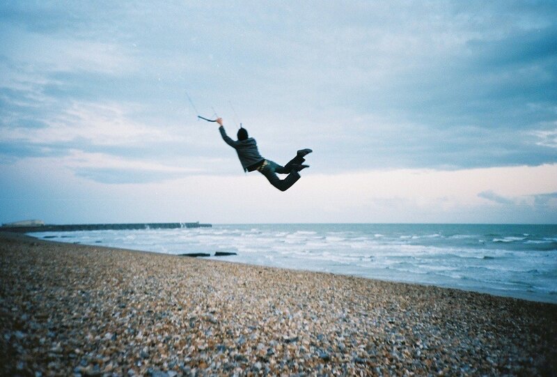 Person Kitesurfing